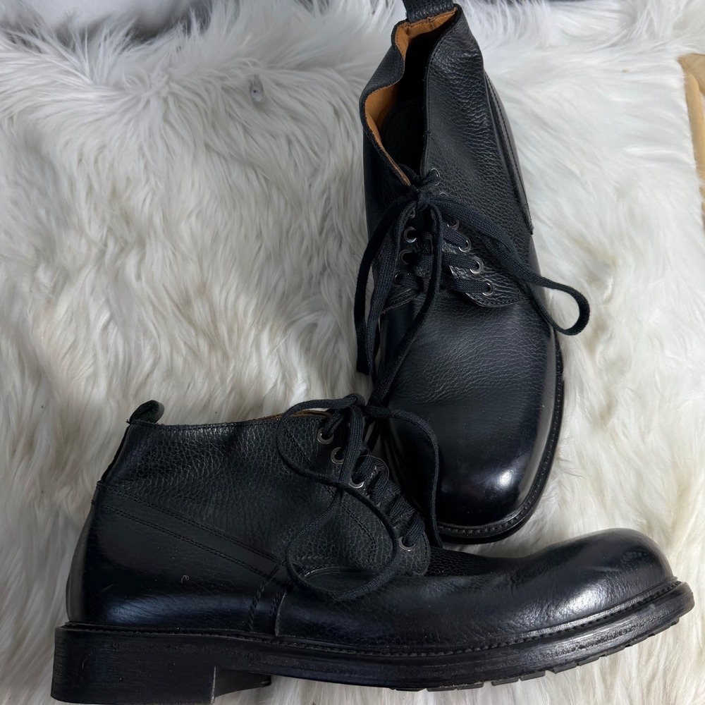 Barneys New York Mens Black Leather Chukka Boots Made in Italy Size 11M